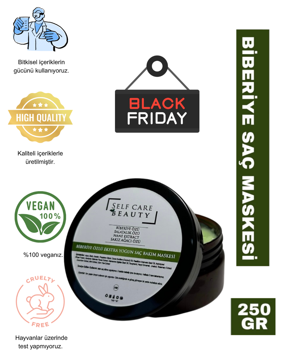 Biberiye Özlü Ekstra Yoğun Saç  Bakım Maskesi