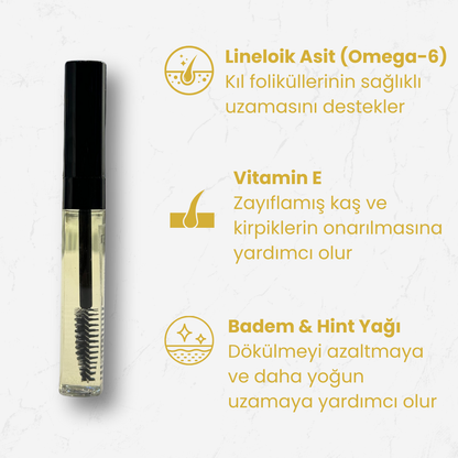 5'li Güç Yağ Kompleksi - Kaş & Kirpik Serumu
