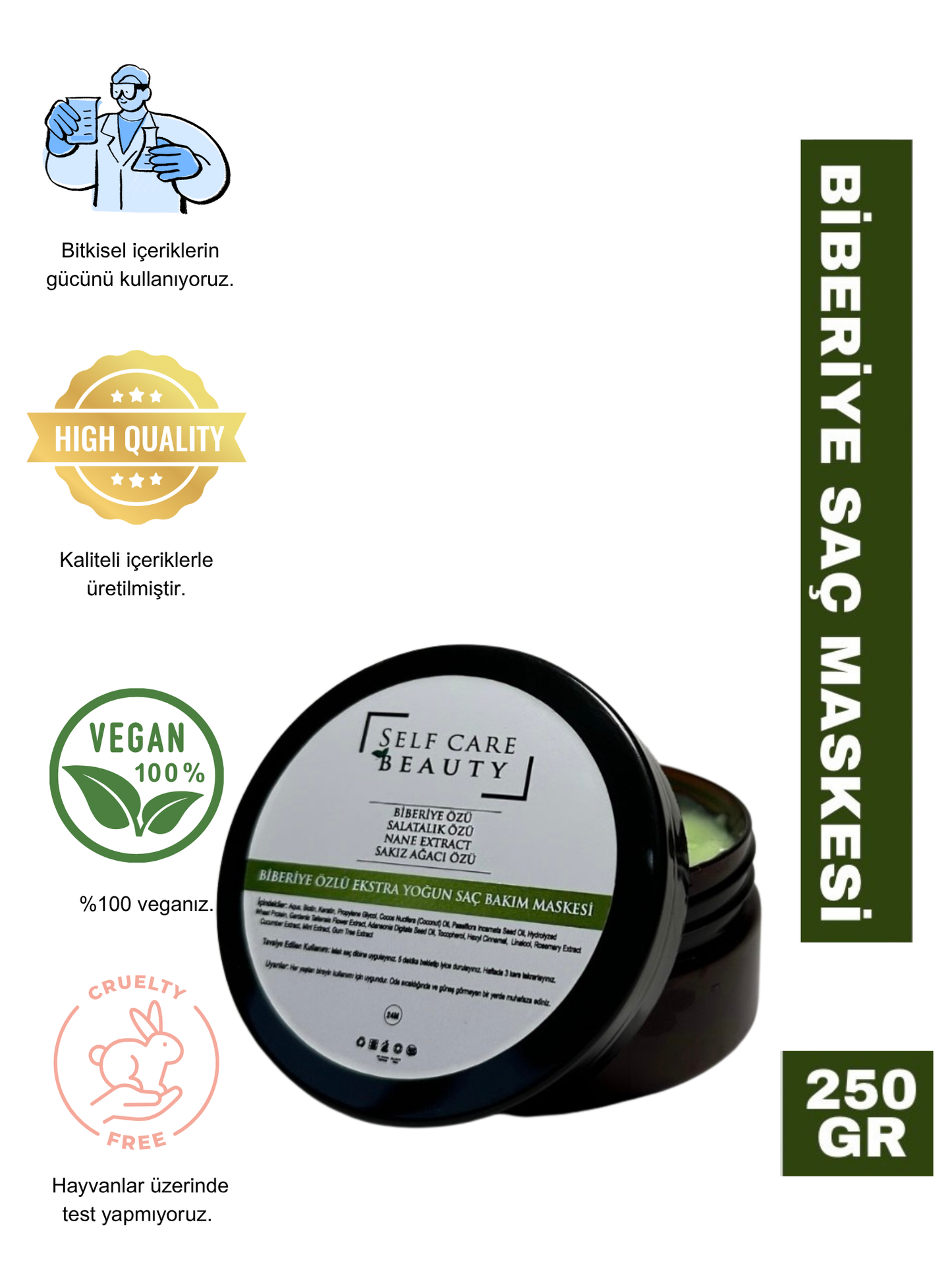 Biberiye Özlü Ekstra Yoğun Saç  Bakım Maskesi